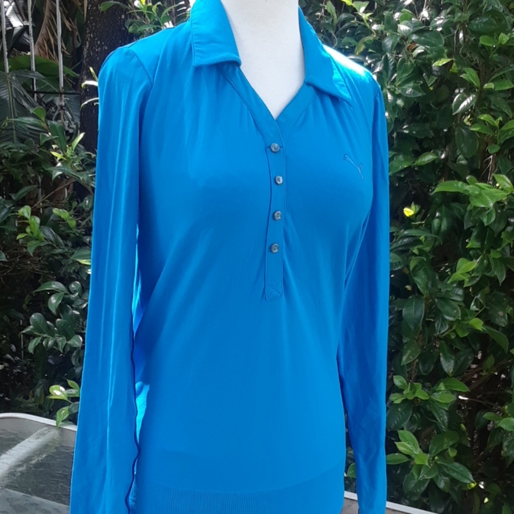 Puma iconic blue long sleeve shirt medium